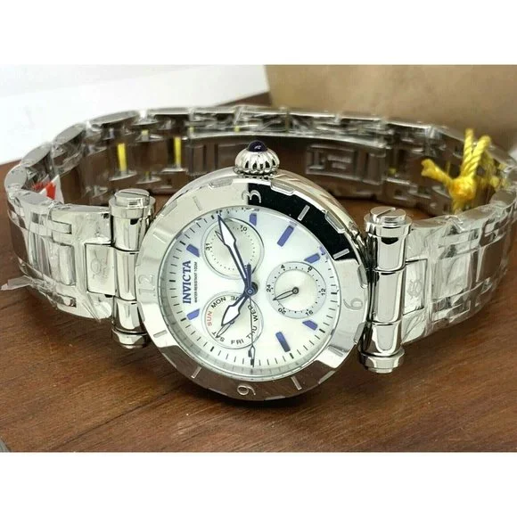 Invicta Women's Watch 24427 Subaqua Silver Tone Stainless Quartz MOP White Dial - Picture 7 of 12